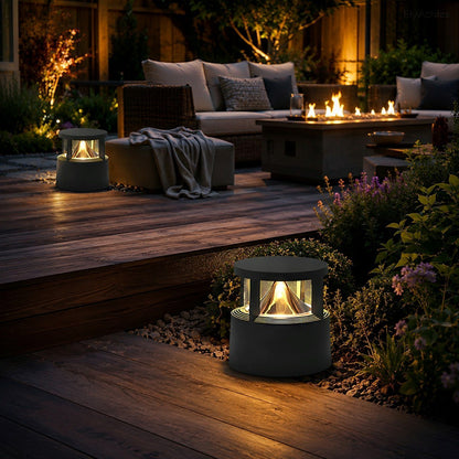 Modern Simple Outdoor Waterproof Pillar Lights Metal Aluminum Post Lights - Flare Shack