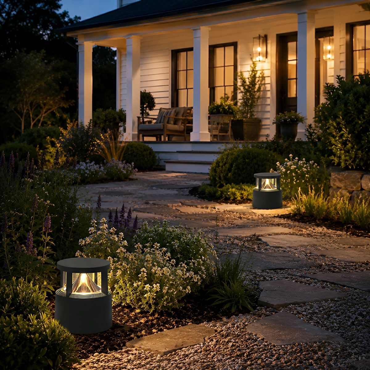 Modern Simple Outdoor Waterproof Pillar Lights Metal Aluminum  Post Lights