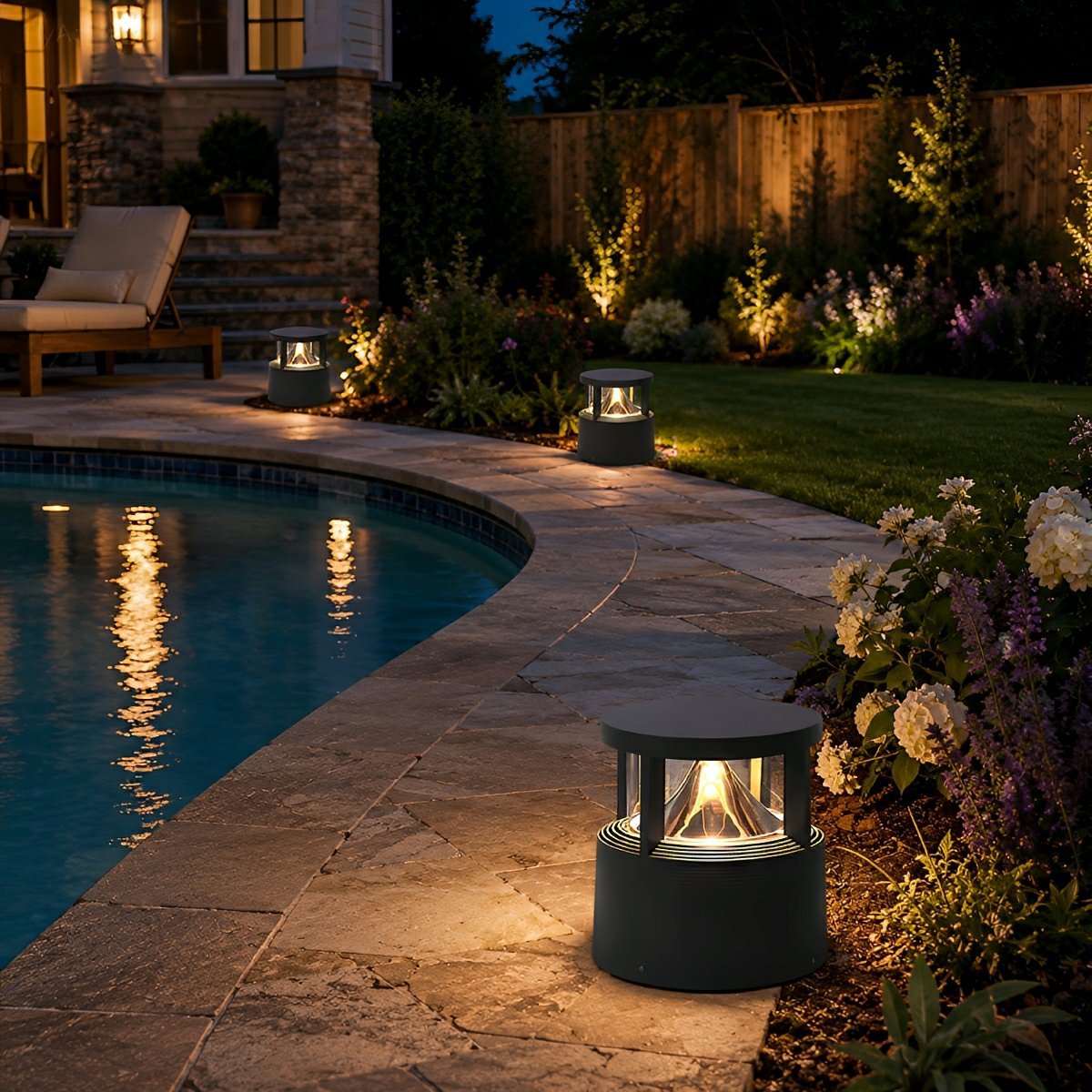 Modern Simple Outdoor Waterproof Pillar Lights Metal Aluminum Post Lights - Flare Shack