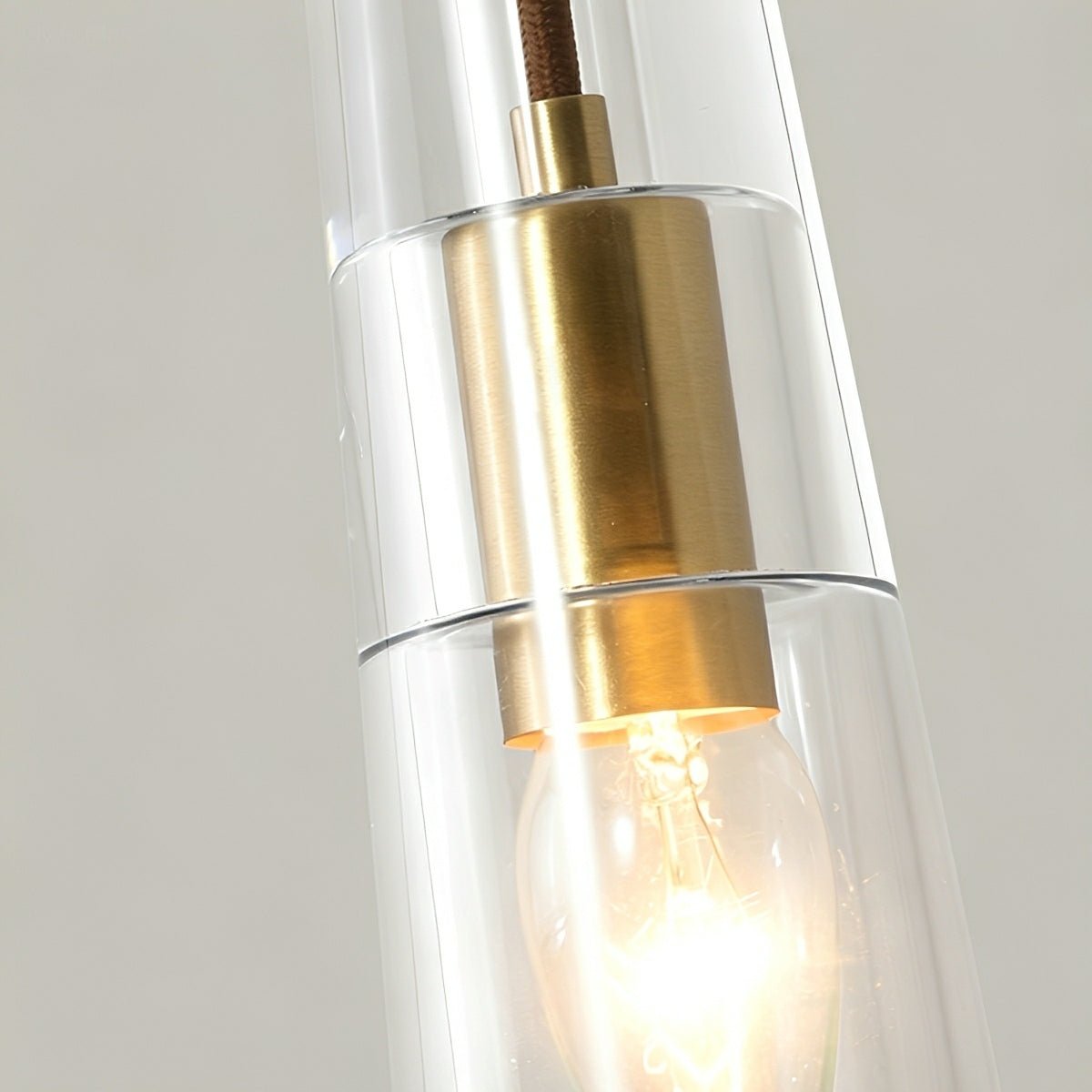 Modern Slim Conical Crystal Pendant Light