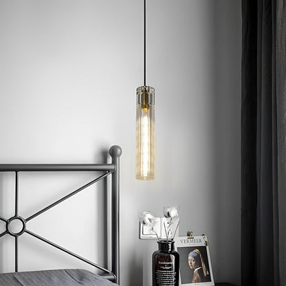 Modern Slim Cylindrical Crystal LED Pendant Light - Flare Shack
