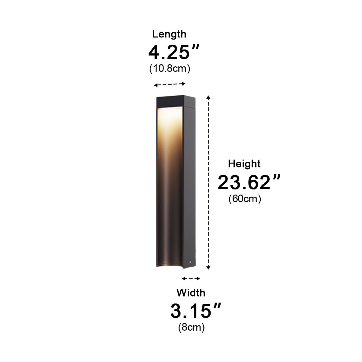 Modern Slim Rectangular LED Outdoor Pathway Lights