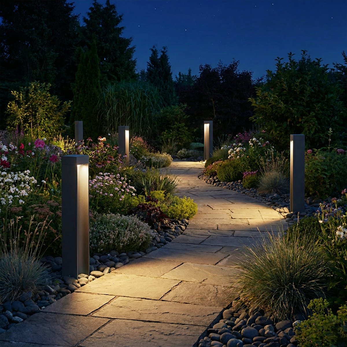 Modern Slim Rectangular LED Outdoor Pathway Lights