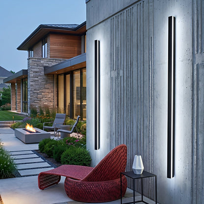 Modern Solar LED Wall Light Waterproof Long Strip Outdoor Sconce - Flare Shack