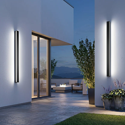 Modern Solar LED Wall Light Waterproof Long Strip Outdoor Sconce - Flare Shack