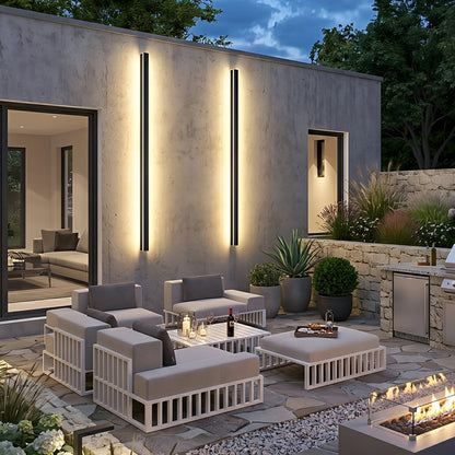 Modern Solar LED Wall Light Waterproof Long Strip Outdoor Sconce - Flare Shack
