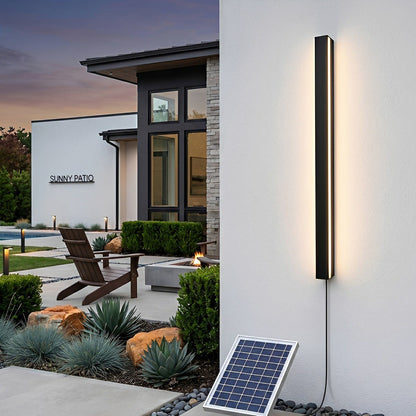 Modern Solar LED Wall Light Waterproof Long Strip Outdoor Sconce - Flare Shack