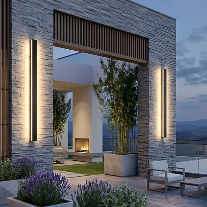 Modern Solar LED Wall Light Waterproof Long Strip Outdoor Sconce - Flare Shack