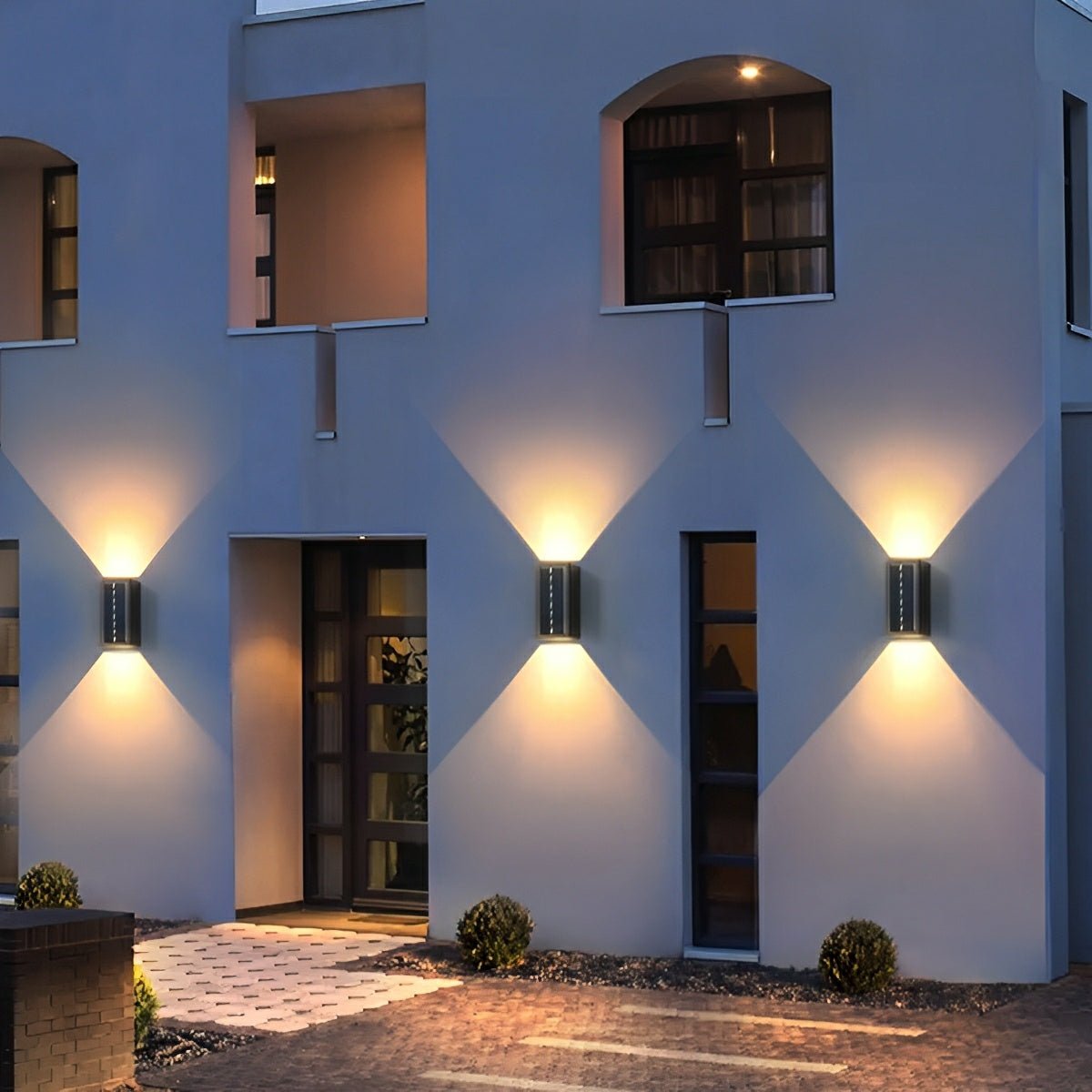 Modern Solar Waterproof Up and Down LED Outdoor Wall Sconces - Flare Shack