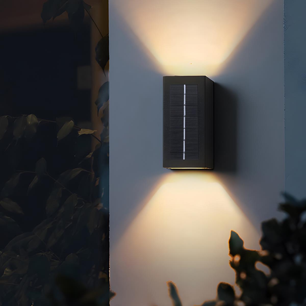 Modern Solar Waterproof Up and Down LED Outdoor Wall Sconces - Flare Shack