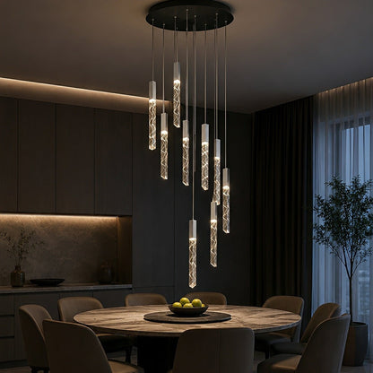 Modern Spiral LED Minimalist Helix Chandelier