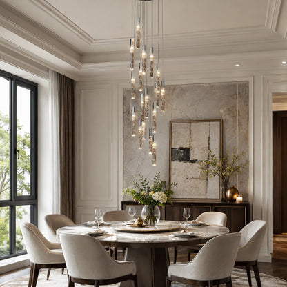 Modern Spiral LED Minimalist Helix Chandelier - Flare Shack