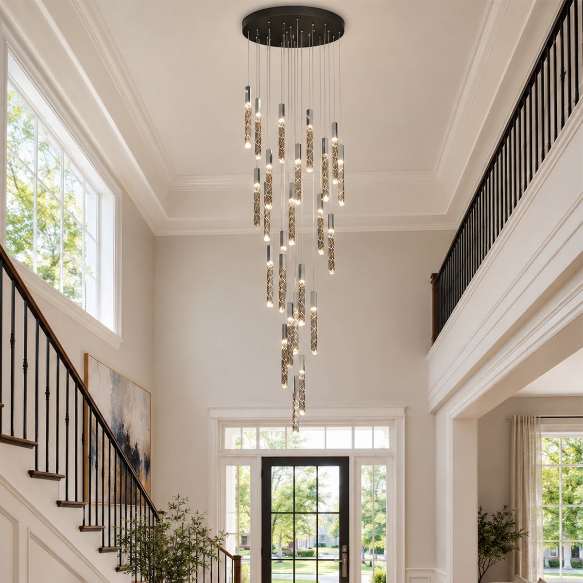 Modern Spiral LED Minimalist Helix Chandelier - Flare Shack