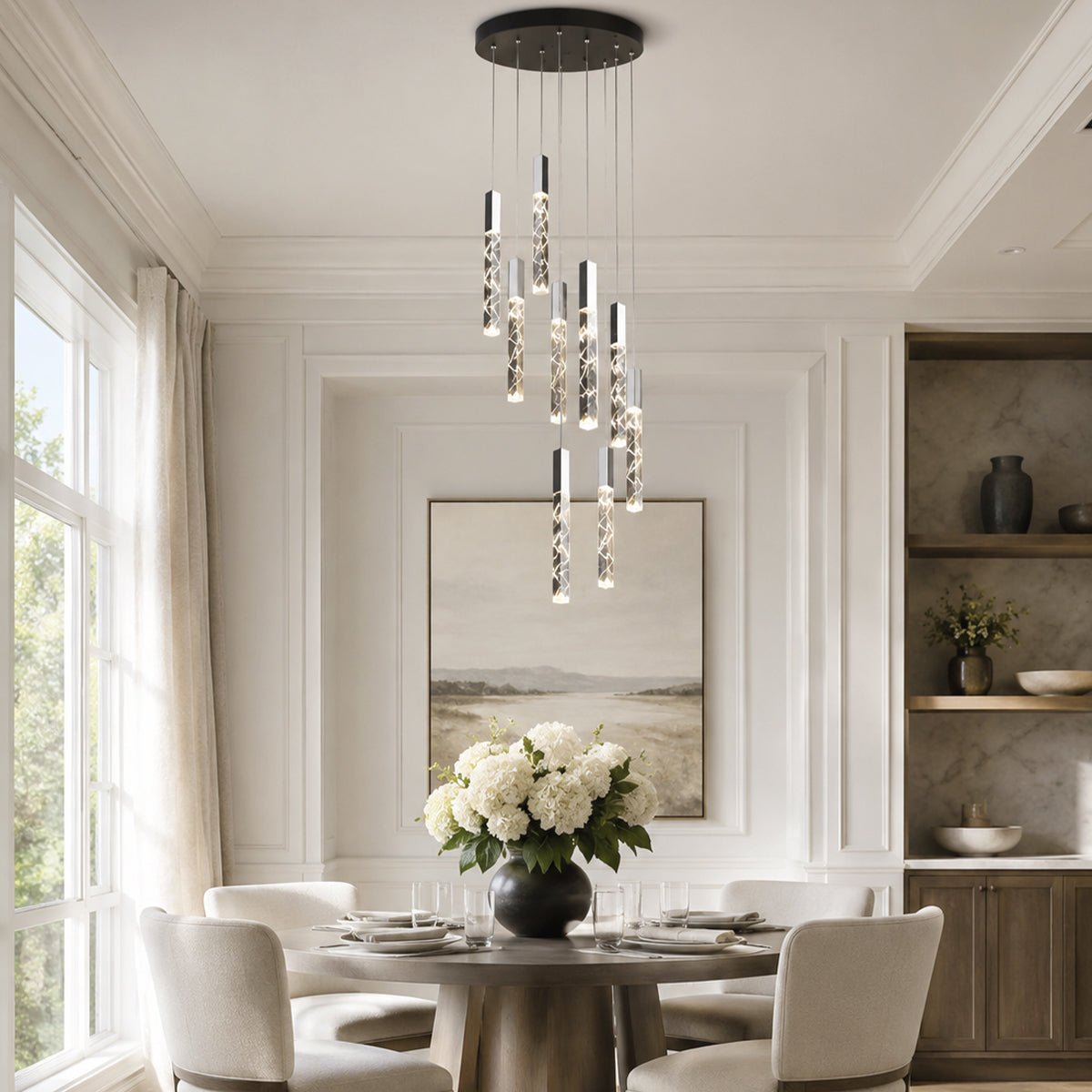 Modern Spiral LED Minimalist Helix Chandelier - Flare Shack