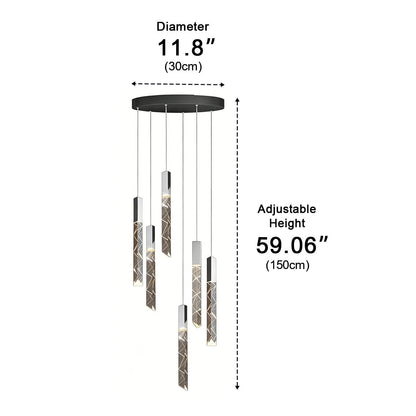 Modern Spiral LED Minimalist Helix Chandelier