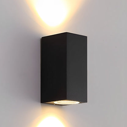 Modern Square Outdoor Waterproof Wall Washer Double Light