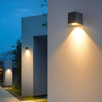 Modern Square Outdoor Waterproof Wall Washer Double Light