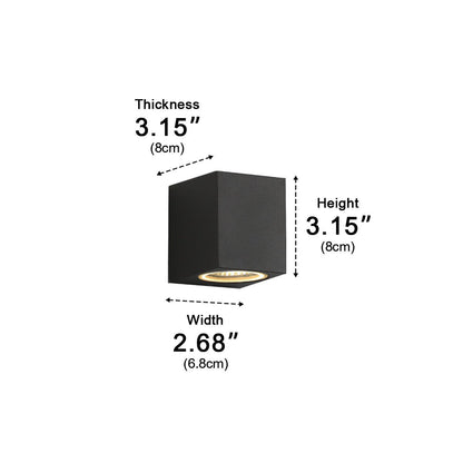 Modern Square Outdoor Waterproof Wall Washer Double Light