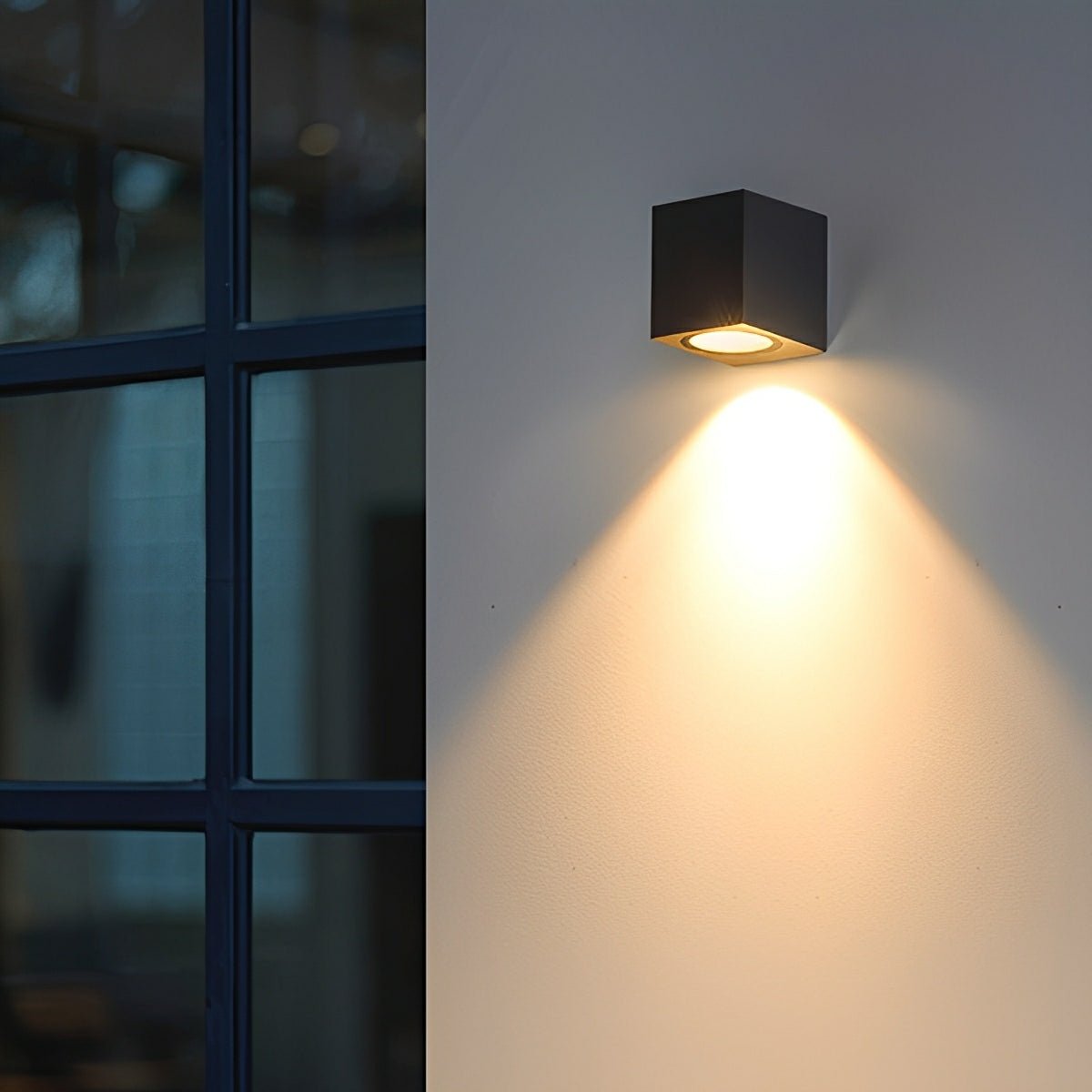 Modern Square Outdoor Waterproof Wall Washer Double Light - Flare Shack