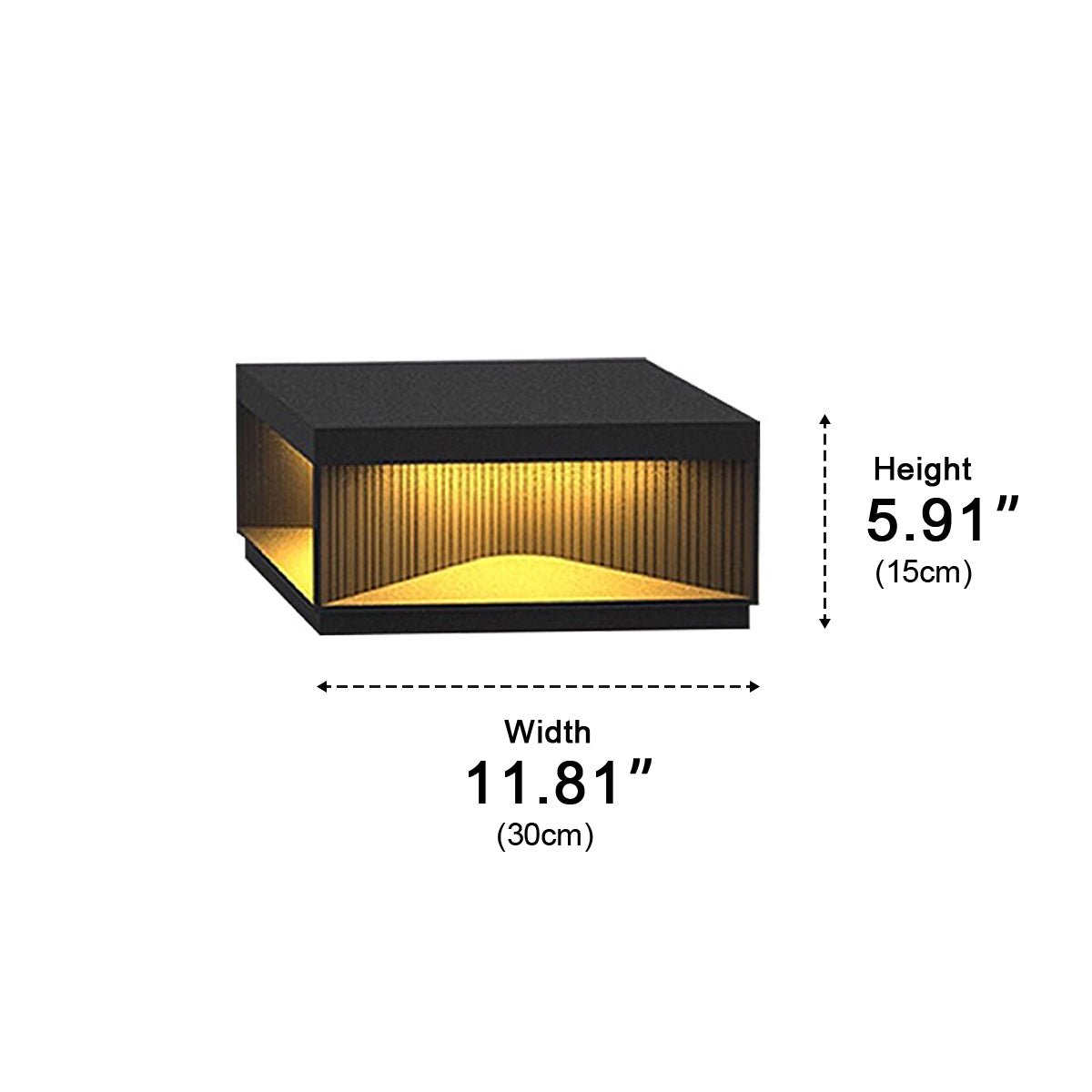 Modern Square Waterproof Fence Outdoor Post Cap Light