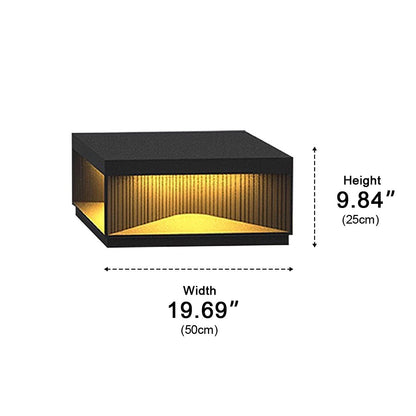 Modern Square Waterproof Fence Outdoor Post Cap Light
