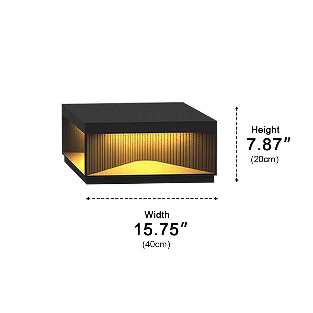 Modern Square Waterproof Fence Outdoor Post Cap Light