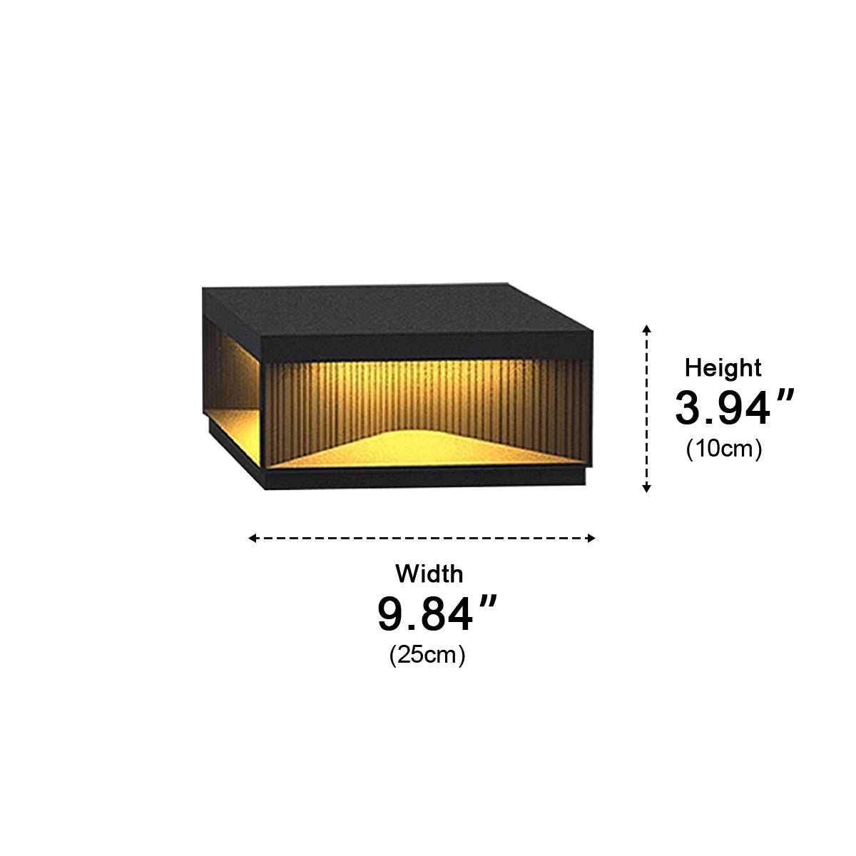 Modern Square Waterproof Fence Outdoor Post Cap Light