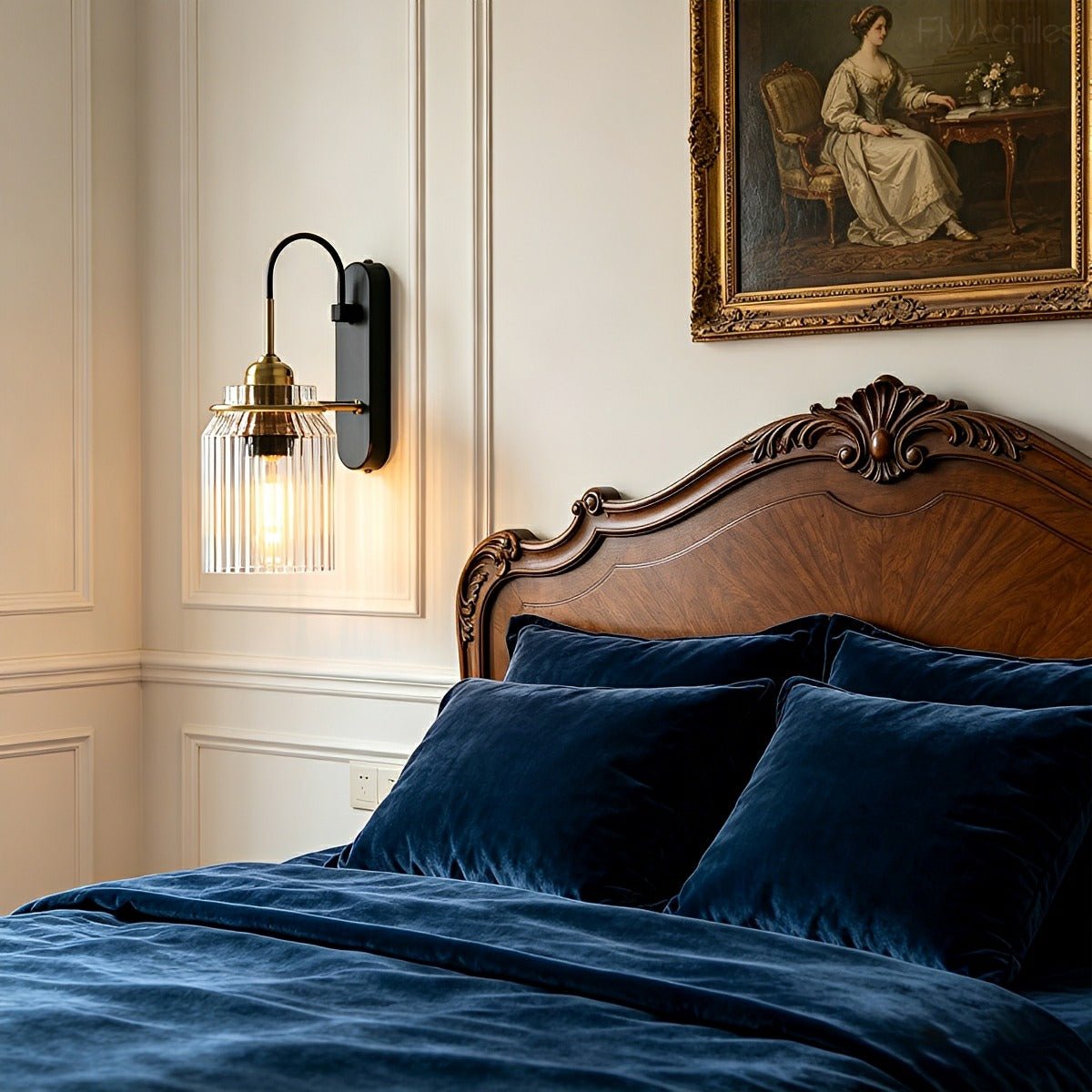 Modern Striped Glass Dome LED Wall Sconces Lamp - Flare Shack