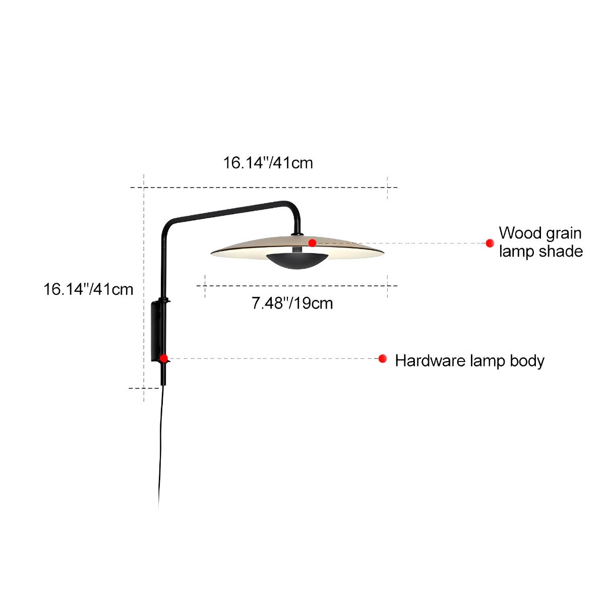 Modern Swing Arm Umbrella Wall Sconces Lamp