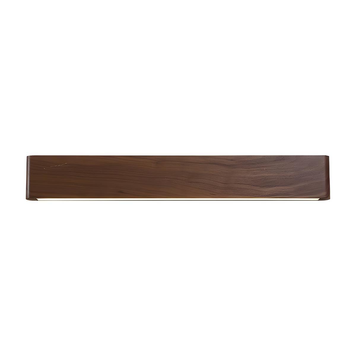 Modern Walnut Solid Wood Rectangular LED Indoor Wall Sconce
