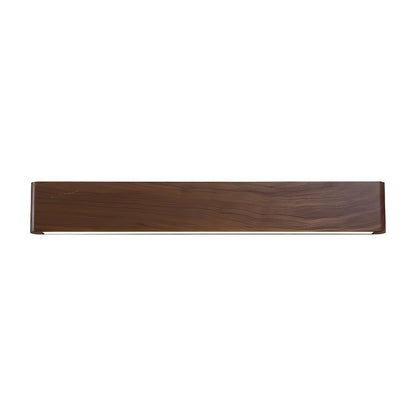Modern Walnut Solid Wood Rectangular LED Indoor Wall Sconce