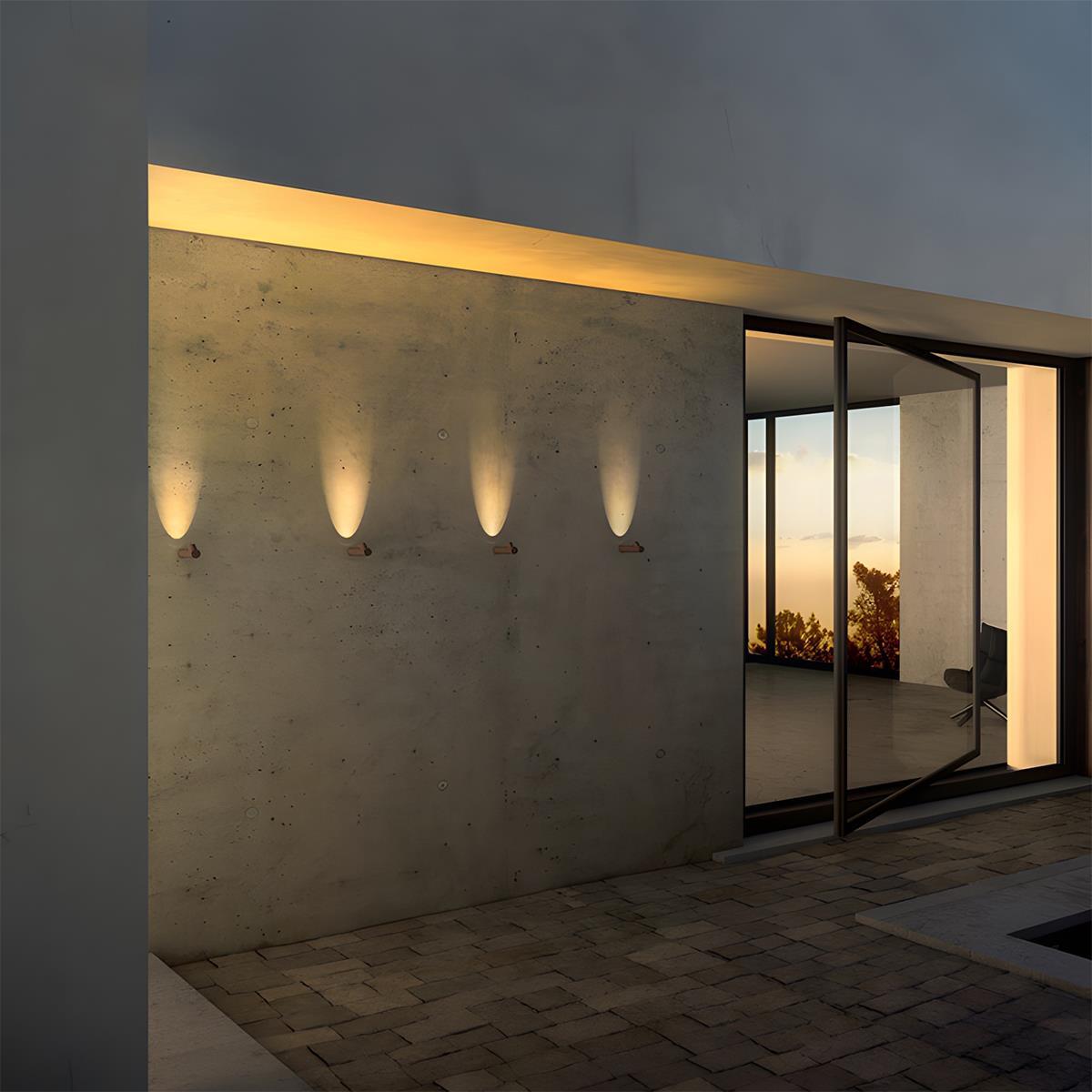 Modern Waterproof Bamboo Shape Outdoor Porch LED Exterior Wall Lights - Flare Shack