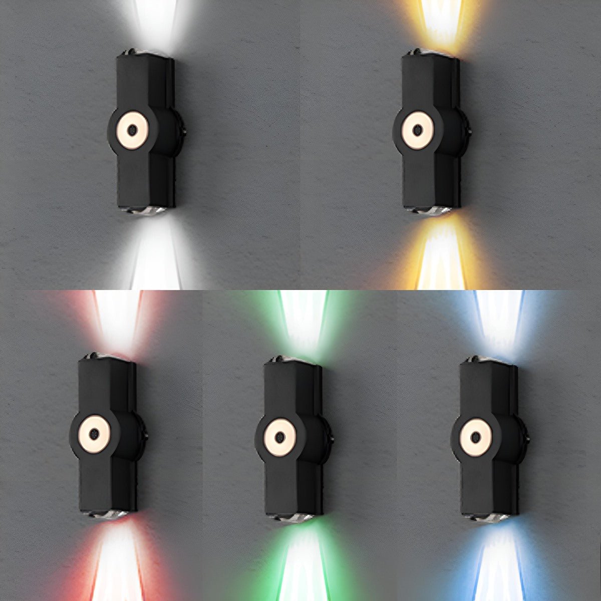 Modern Waterproof Black Outdoor LED Wall Lights Spotlights - Flare Shack