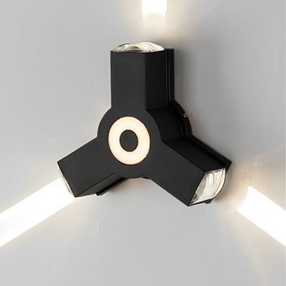 Modern Waterproof Black Outdoor LED Wall Lights Spotlights