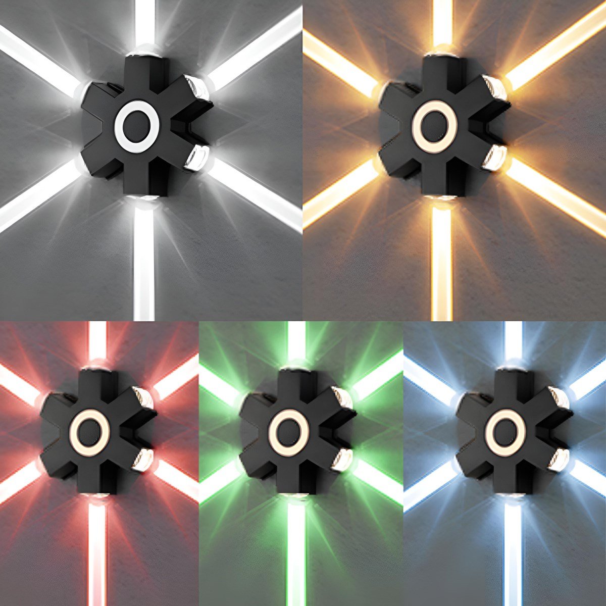 Modern Waterproof Black Outdoor LED Wall Lights Spotlights - Flare Shack
