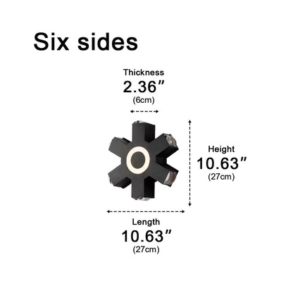 Modern Waterproof Black Outdoor LED Wall Lights Spotlights