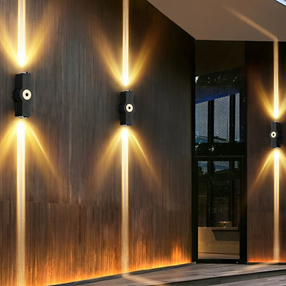 Modern Waterproof Black Outdoor LED Wall Lights Spotlights - Flare Shack