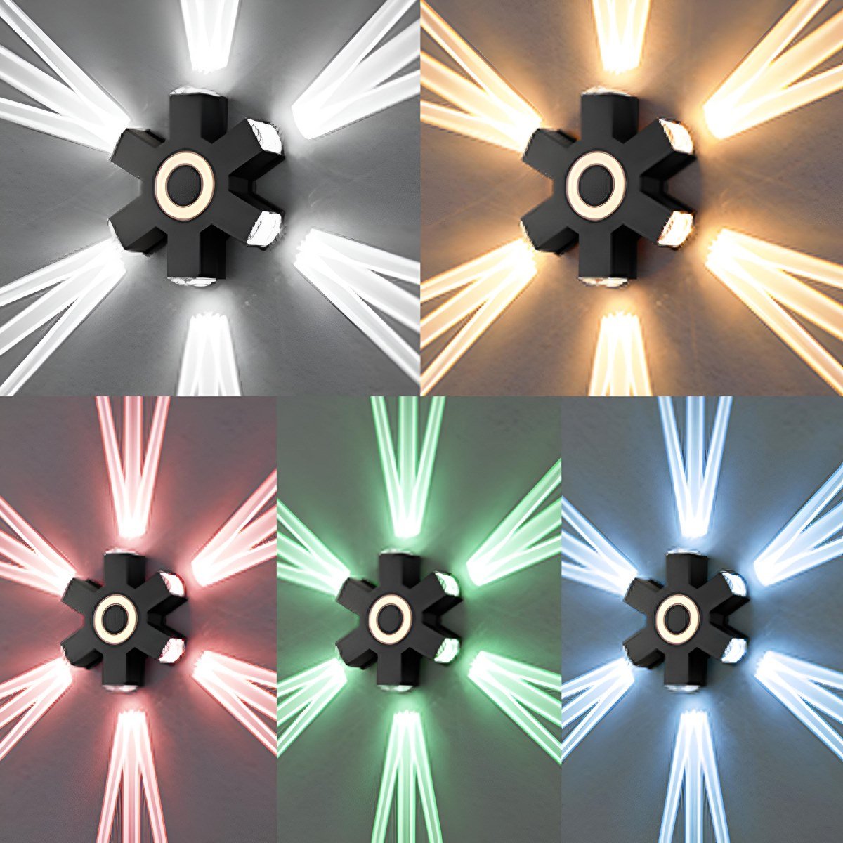 Modern Waterproof Black Outdoor LED Wall Lights Spotlights - Flare Shack