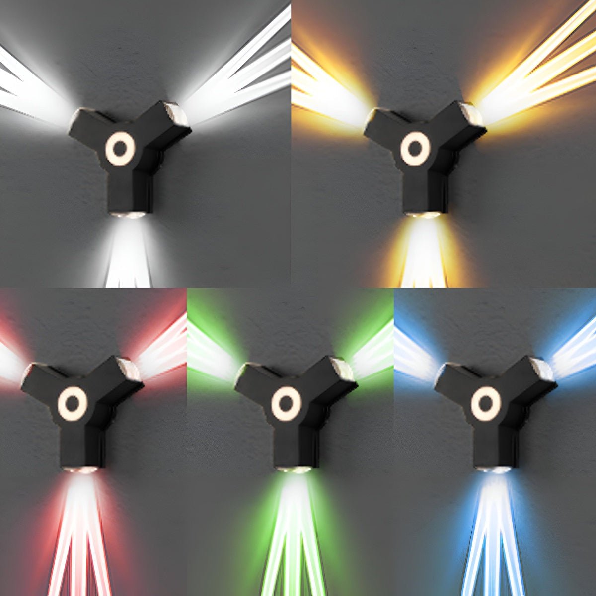 Modern Waterproof Black Outdoor LED Wall Lights Spotlights - Flare Shack