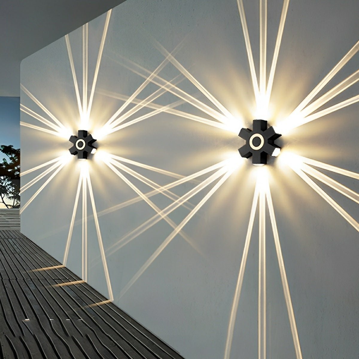 Modern Waterproof Black Outdoor LED Wall Lights Spotlights - Flare Shack