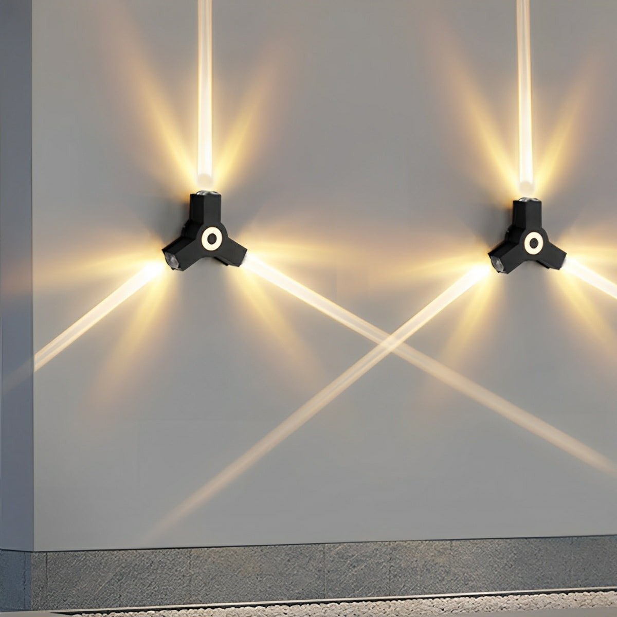 Modern Waterproof Black Outdoor LED Wall Lights Spotlights - Flare Shack