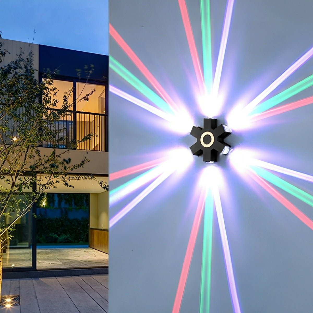 Modern Waterproof Black Outdoor LED Wall Lights Spotlights - Flare Shack
