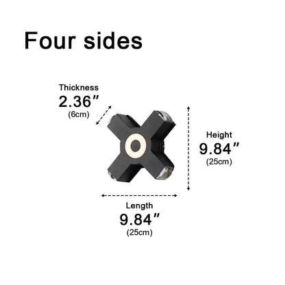 Modern Waterproof Black Outdoor LED Wall Lights Spotlights