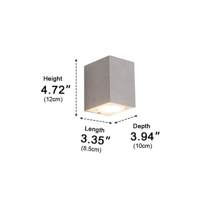 Modern Waterproof Cylinder Concrete LED Outdoor Wall Lights