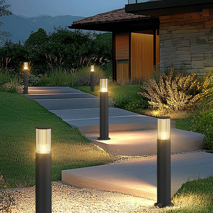 Modern Waterproof Cylinder Outdoor Garden LED Lawn Pillar Lights