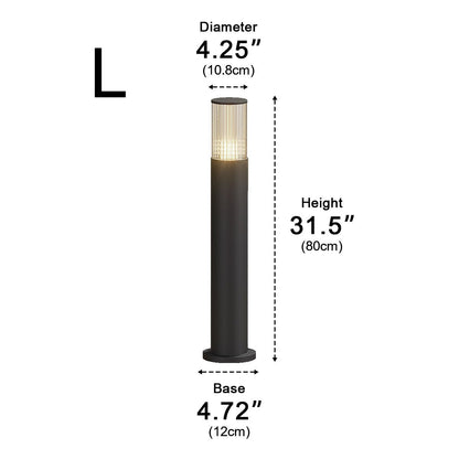 Modern Waterproof Cylinder Outdoor Garden LED Lawn Pillar Lights