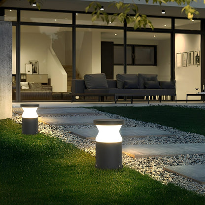Modern Waterproof Cylinder Outdoor LED Lawn Pathway Lights - Flare Shack
