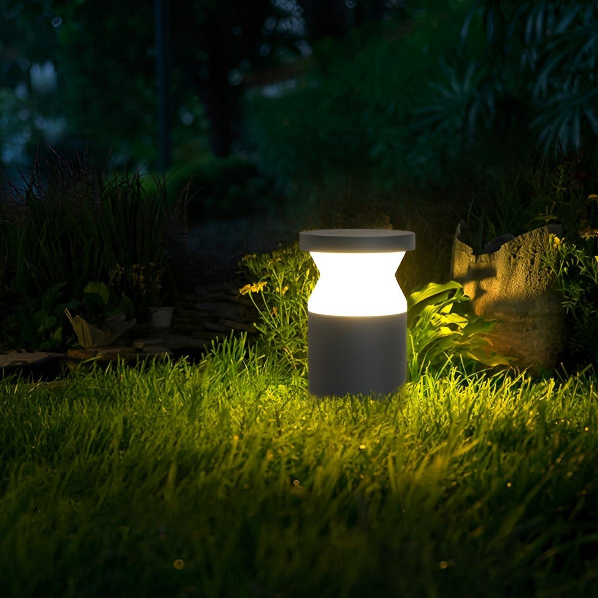 Modern Waterproof Cylinder Outdoor LED Lawn Pathway Lights - Flare Shack