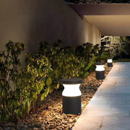 Modern Waterproof Cylinder Outdoor LED Lawn Pathway Lights - Flare Shack
