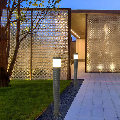 Modern Waterproof Cylinder Outdoor LED Lawn Pillar Lights